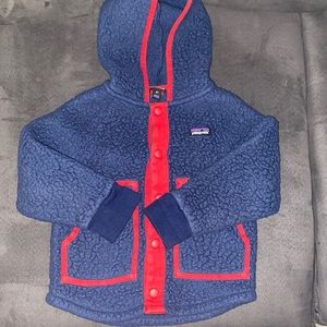 Baby Retro Pile Fleece Jacket New Navy